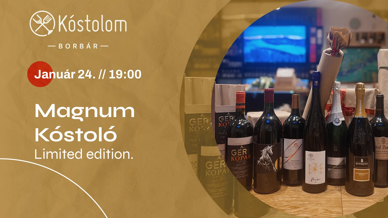 Magnum boróóstoló a kóstolom winebar budában
